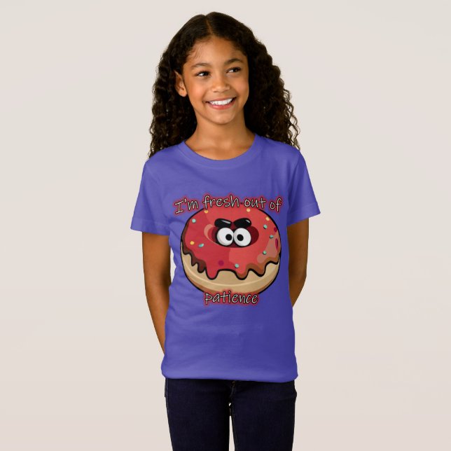 Camiseta Rosquinha zangada: Fresca da paciência (Frente Completa)