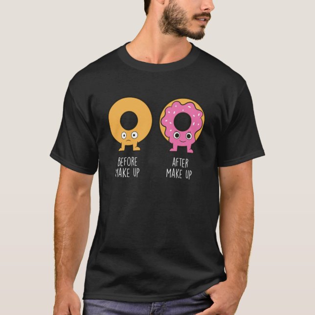 Camiseta Rosquinhas Antes E Após Rosquinhas De Comida De Ro (Frente)