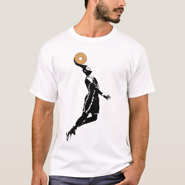 Camiseta Rosquinhas de basquetebol engraçadas Amantes de B- (Frente)