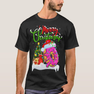 Camiseta Rosquinhas do Comida Lover Xmas Decorações Papais 