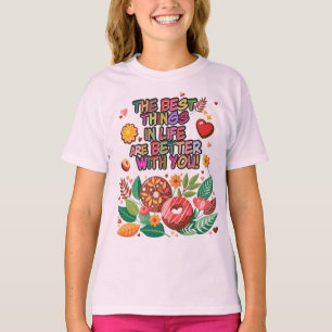 Camiseta Rosquinhas e flores do Dia de os namorados de sala