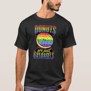 Camiseta Rosquinhas São Apenas Gay Bagels Lgbt Pride Piada