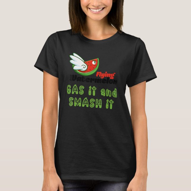 CAMISETA ROSS FLYING WATERMELON GAS IT AND SMASH IT (Frente)