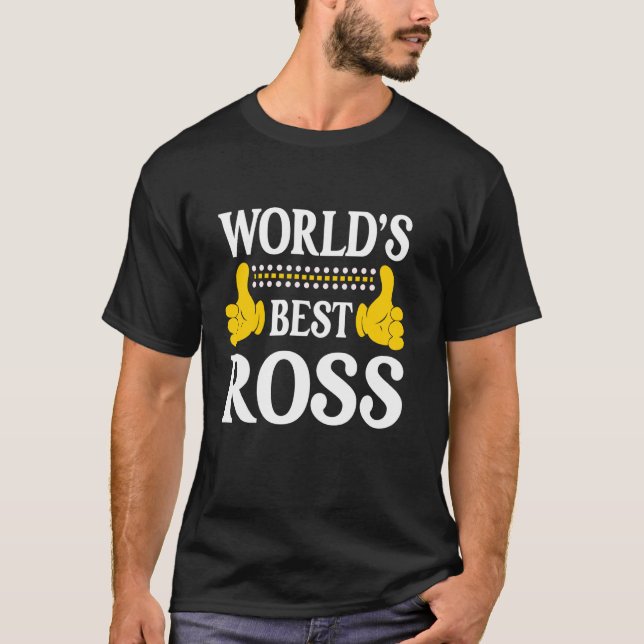 Camiseta Ross Surname Funny Team Family Sobrenome Mundo B (Frente)