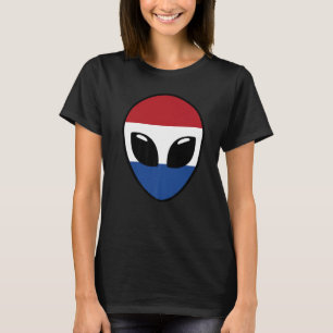 Camiseta Rosto Alien Holanda Países Baixos Bandeira Holande