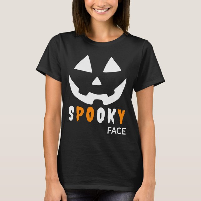 Camiseta rosto assustador de halloween (Frente)