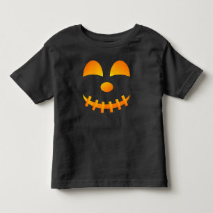 Camiseta Rosto Bonito de Halloween Jack-o'-lanterno