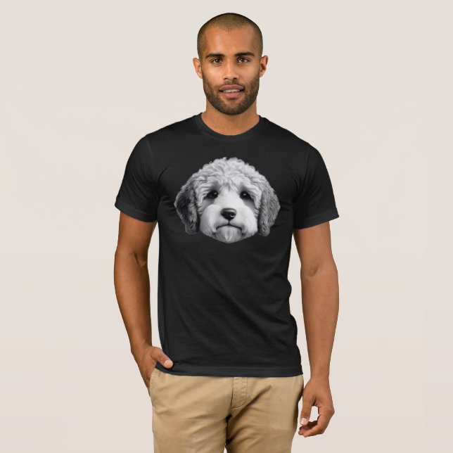 Camiseta rosto bonito de sheepadoodle 2 (Frente Completa)