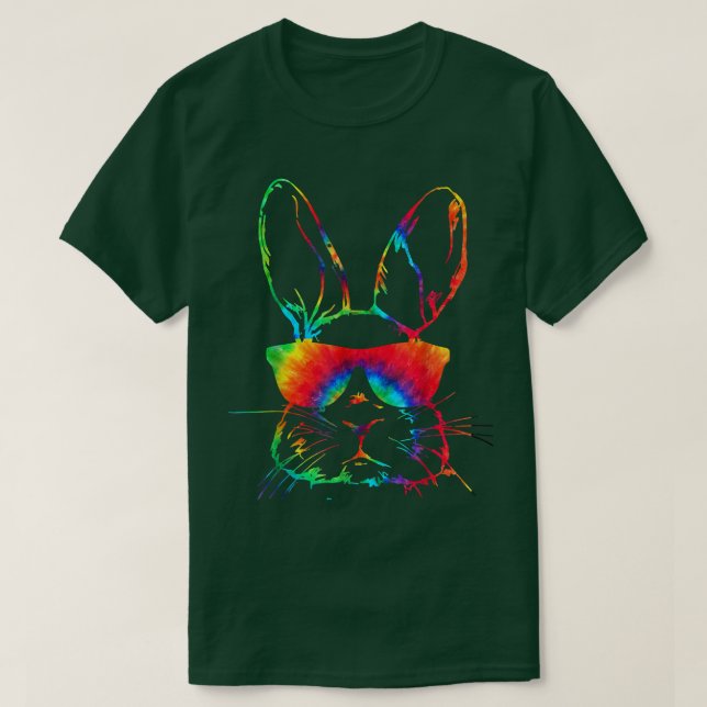 Camiseta Rosto Coelhinho Com Óculos De Sol, Colar Crianças, (Frente do Design)