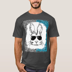 Camiseta Rosto Coelho Com Óculos De Sol Para Meninos Crianç