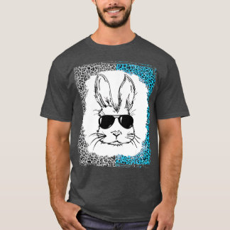 Camiseta Rosto Coelho Com Óculos De Sol Para Meninos Crianç