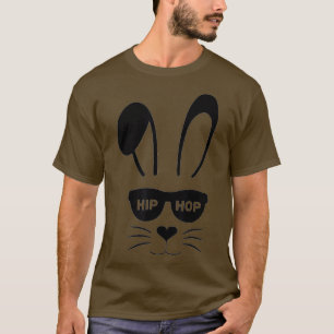 Camiseta Rosto Coelho Com Óculos De Sol Para Meninos Crianç