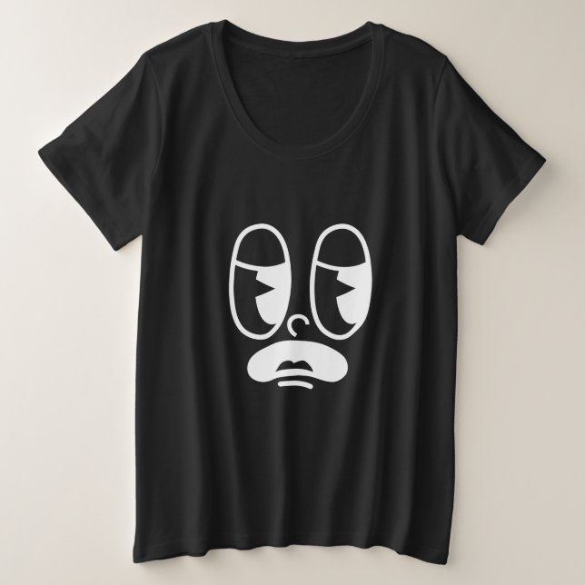 Camiseta Rosto com Falha Grogue (Frente do Design)