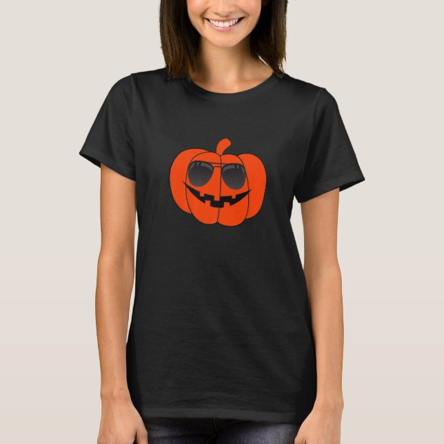 Camiseta Rosto de Abóbora de Halloween (Frente)