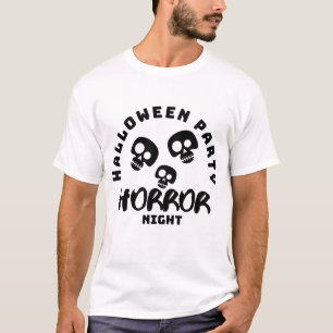 Camiseta Rosto de Abóbora do Dia das Bruxas Estilo de Tri