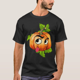 Camiseta Rosto de Abóbora Engraçado