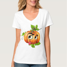 Camiseta Rosto de Abóbora Engraçado
