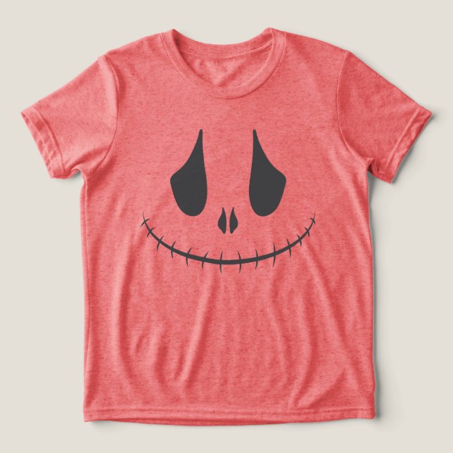 Camiseta Rosto de Abóbora Talhada Sorridente (Design frontal)
