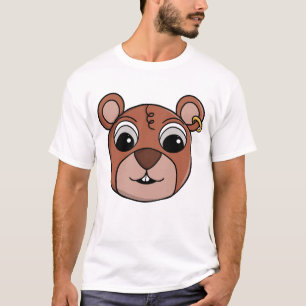 Camiseta Rosto de Animal Alegre e Malicioso