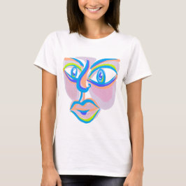 Camiseta Rosto de Arte Moderna