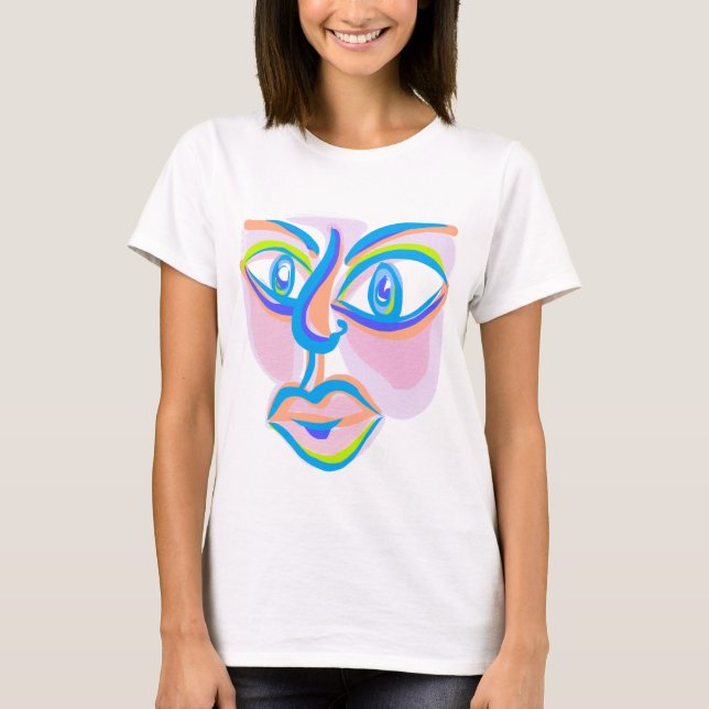 Camiseta Rosto de Arte Moderna (Frente)