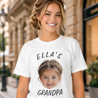 Rosto de Bebê Personalizado Foto Texto Vovô