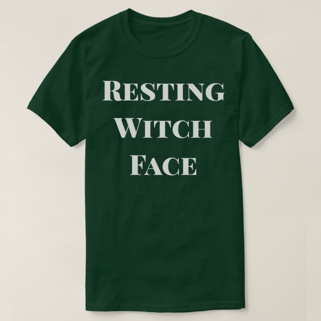 Camiseta Rosto de Bruxa Descansada (Frente do Design)