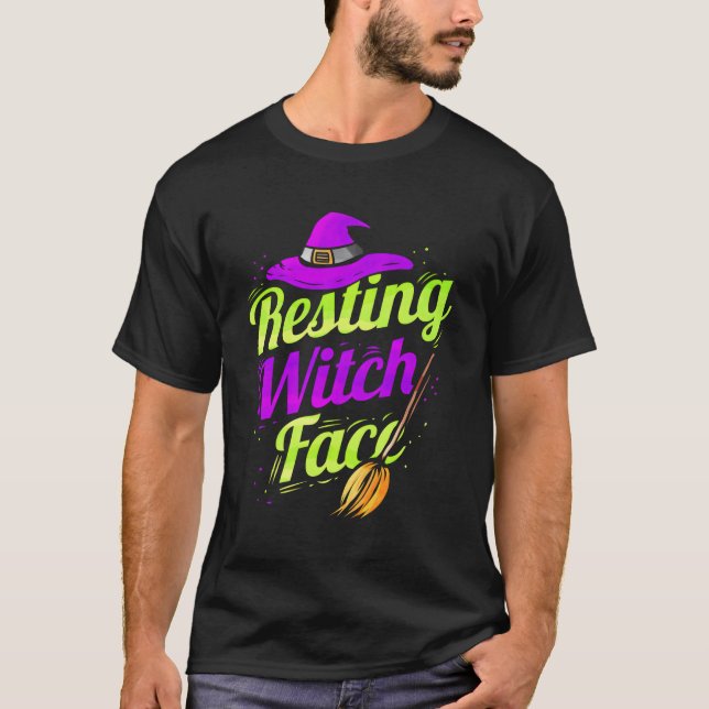 Camiseta Rosto de Bruxas de Bruxas Descansadas (Frente)