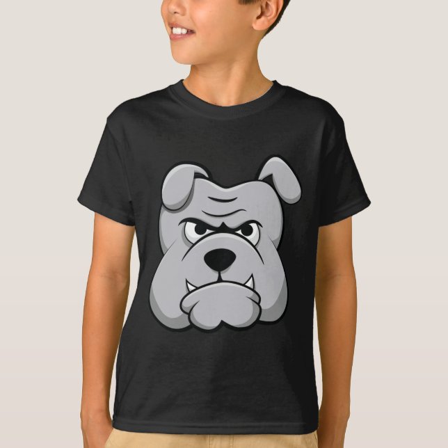 Camiseta Rosto de buldogue irritado (Frente)