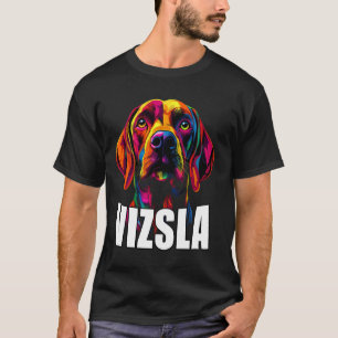 Camiseta Rosto de Cachorro Vizsla Colorido Amante de Propri