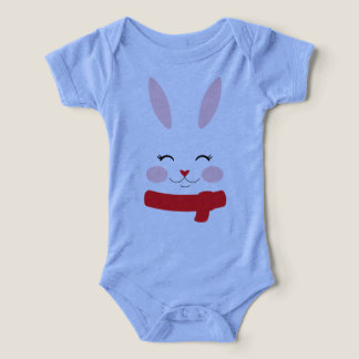 Camiseta Rosto de Coelhinho Fofo Bebê – Bodysuit Infantil
