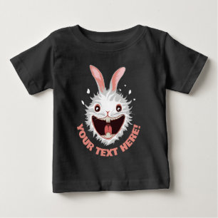 Camiseta Rosto de Coelho Branco Louco