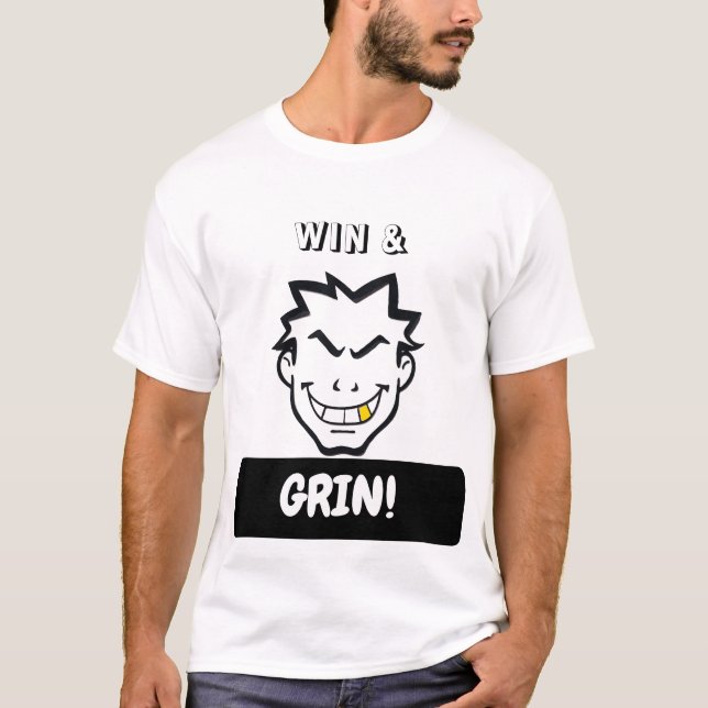 Camiseta Rosto de desenho a frio - Ganho e Grin (Frente)