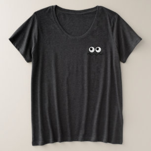 Camiseta Rosto de Desenho Animado Engraçado Frente e Verso