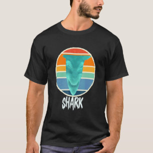 Camiseta Rosto de Diabo de Tubarão de Cabeça para Baixo Ass