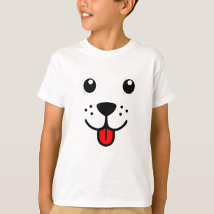Camiseta Rosto de Emoji Feliz de Cachorro Animal de Estimaç
