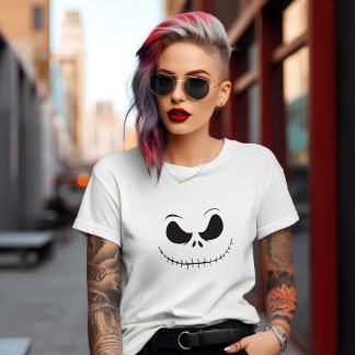 Camiseta Rosto de Esqueleto Divertido