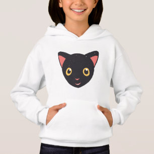 Camiseta Rosto de Gatinho Fofo Gatinho Preto