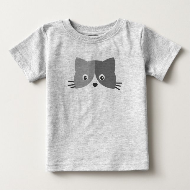 Camiseta Rosto de Gato Bonito (Frente)