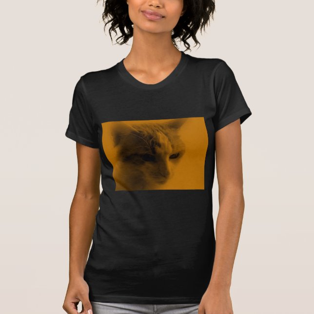 Camiseta Rosto de Gato Bonito (Frente)