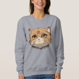 Camiseta Rosto de Gato de Anime