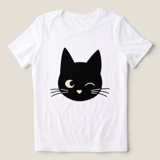 Camiseta Rosto de Gato Preto Cachorro