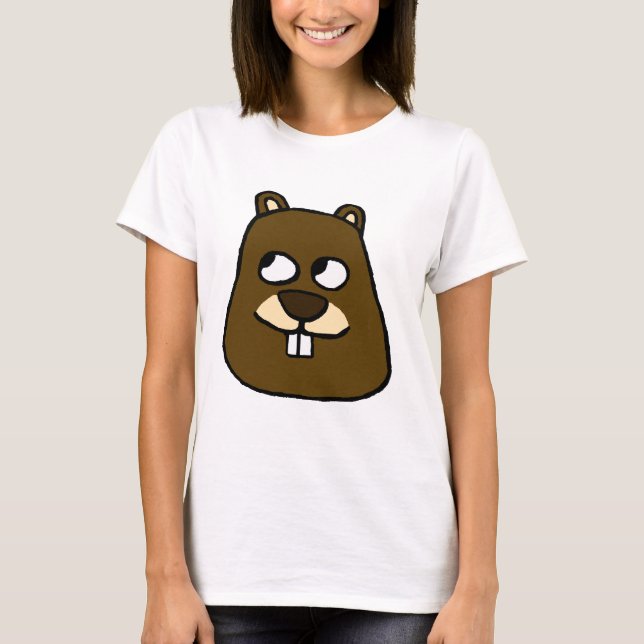 Camiseta Rosto de Groundhog (Frente)