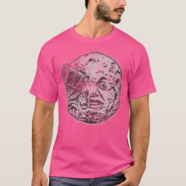Camiseta Rosto de Lua de Nave Espacial (Frente)