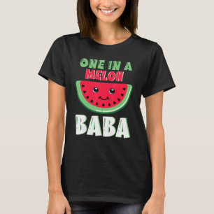 Camiseta Rosto de Melancia Fofo Feliz Para Mim Vô Um Em Um