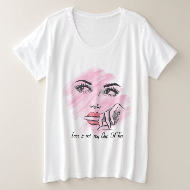 Camiseta Rosto de Menina Bonita (Frente do Design)