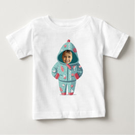 Camiseta Rosto de Menino de Natal Personalizado