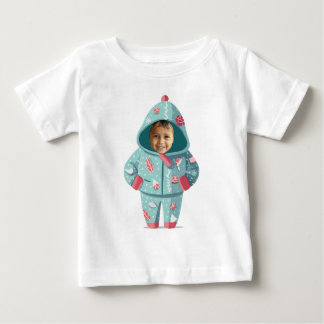 Camiseta Rosto de Menino de Natal Personalizado 