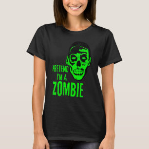 Camiseta Rosto de Monstro Zumbi de Halloween Assustador