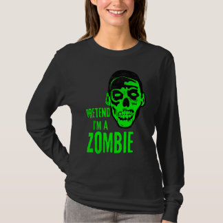 Camiseta Rosto de Monstro Zumbi de Halloween Assustador